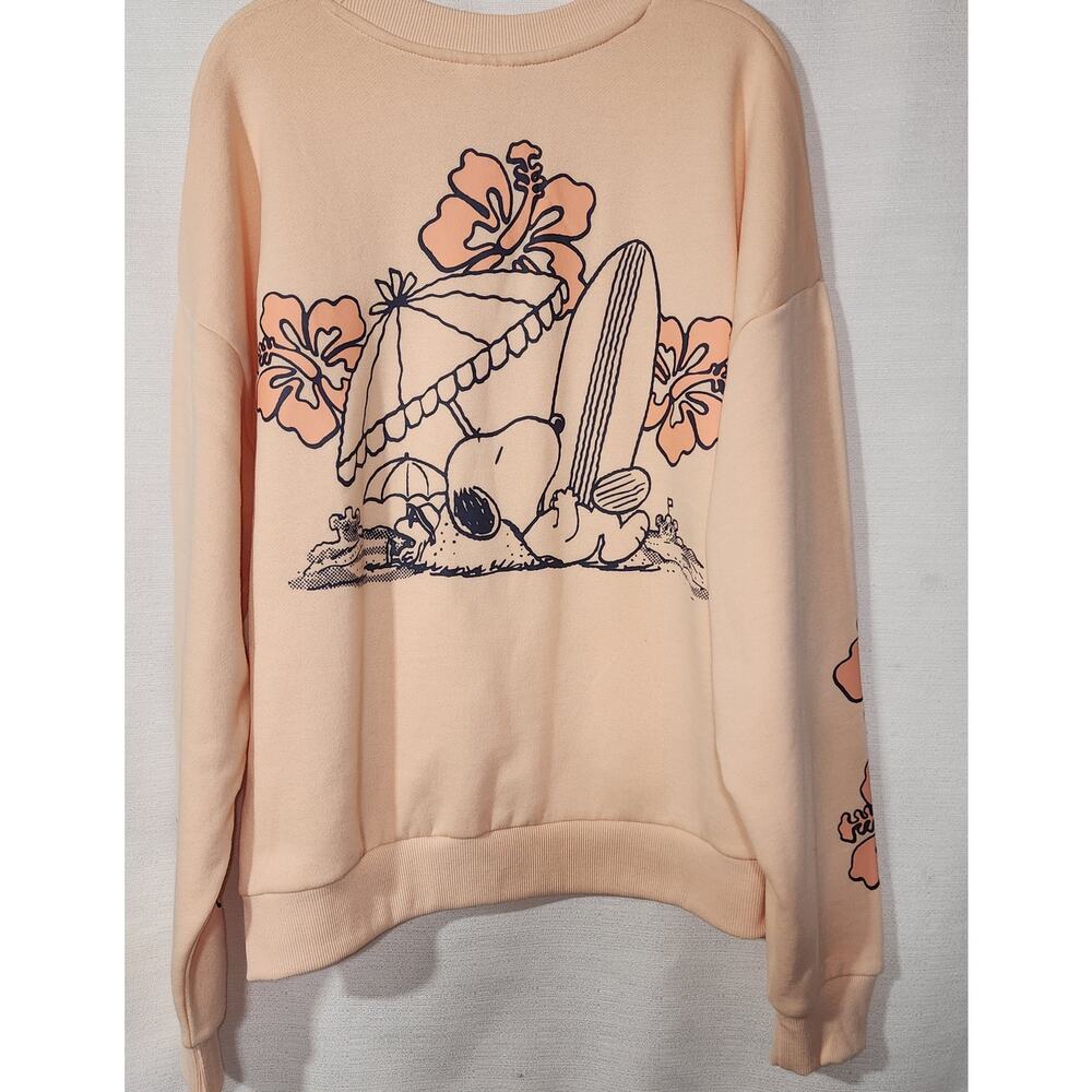 Snoopy surfing orange sweatshirt size small